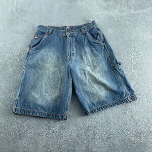 Y2K Mecca USA Mens Denim Carpenter Shorts Size 34 Blue 100% Cotton 0784